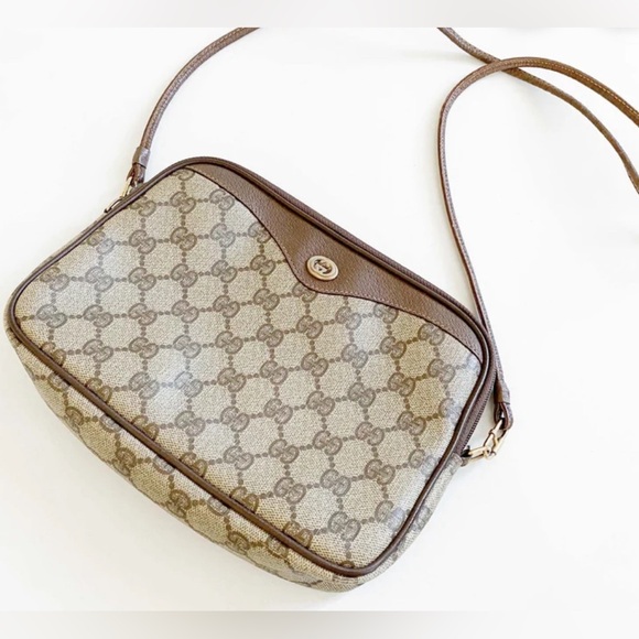 Gucci GG Supreme Vintage Brown Crossbody / Shoulder Bag In Beautiful Condition. - Picture 16 of 16